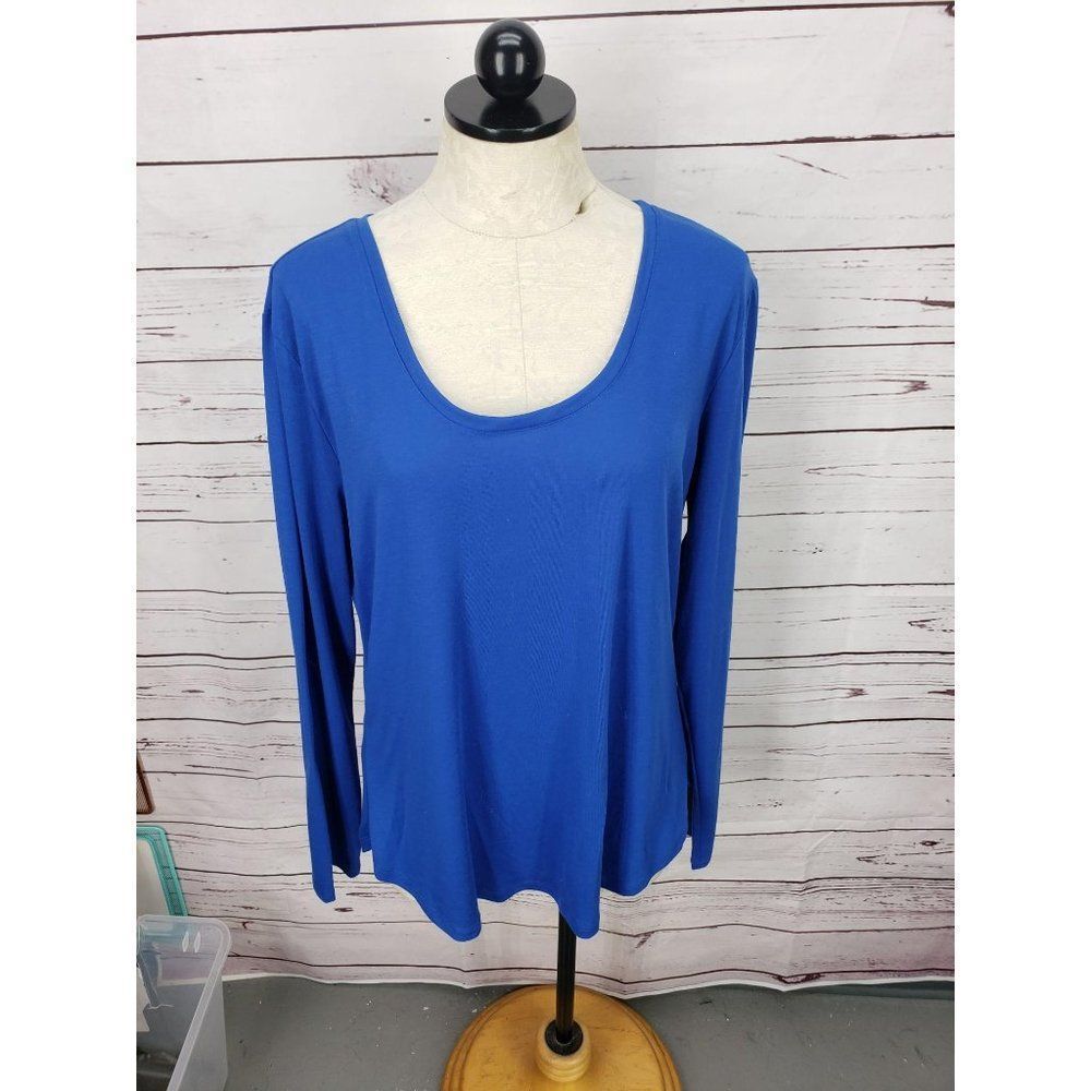 jennifer lauren XL Blue long‎ sleeve shirt